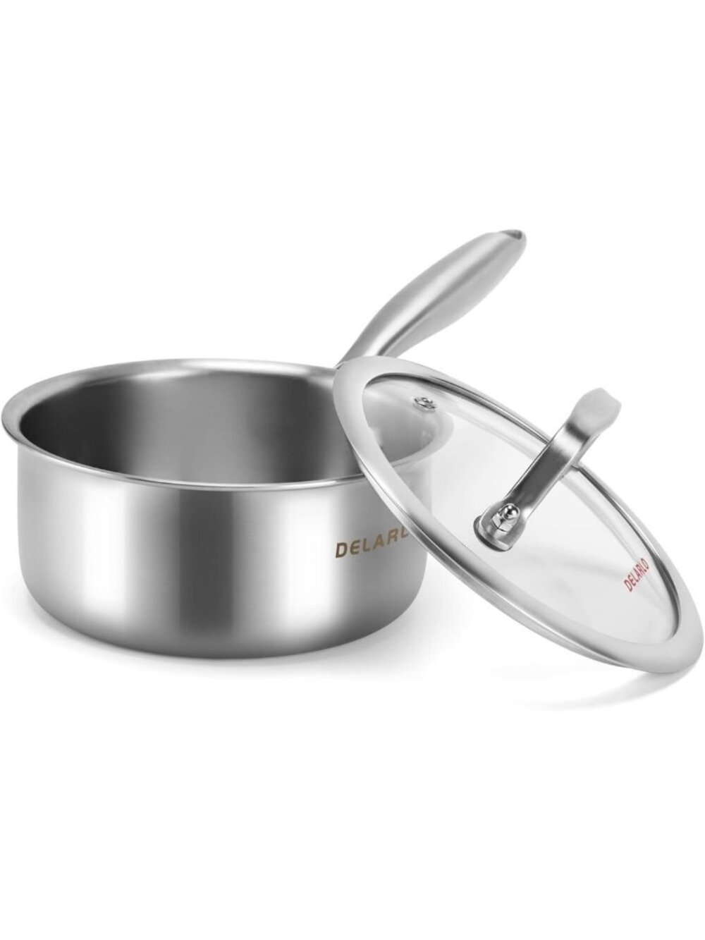 Tri-Ply Stainless Steel 1.5 Quart Saucepan with Lid - Durable, Versatile